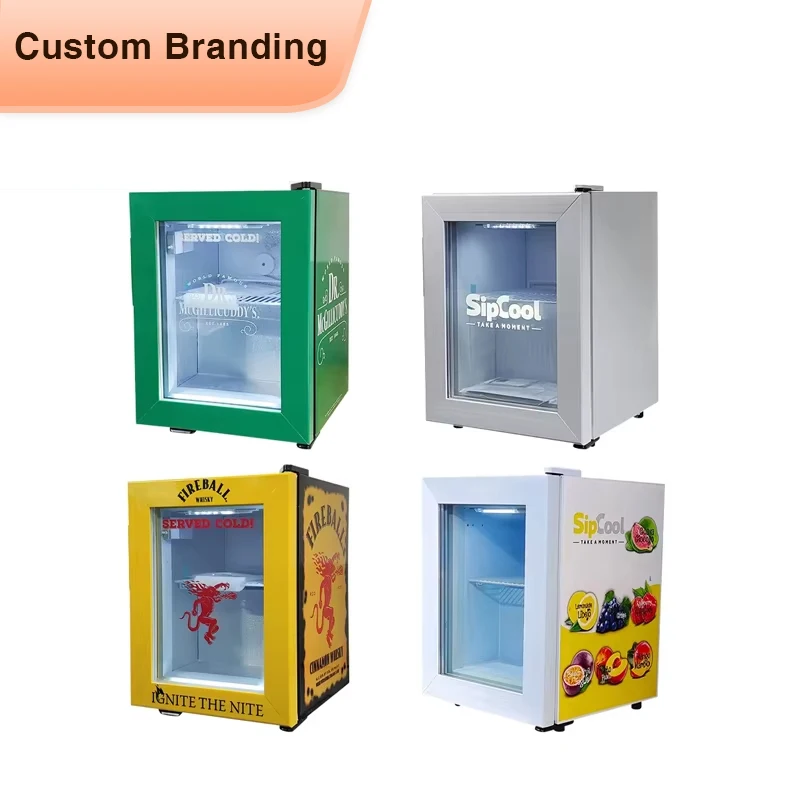 Meisda SD21 21 Liters Inner Led Light and Fan Metal Ice Cream Mini bar Freezer with Compressor