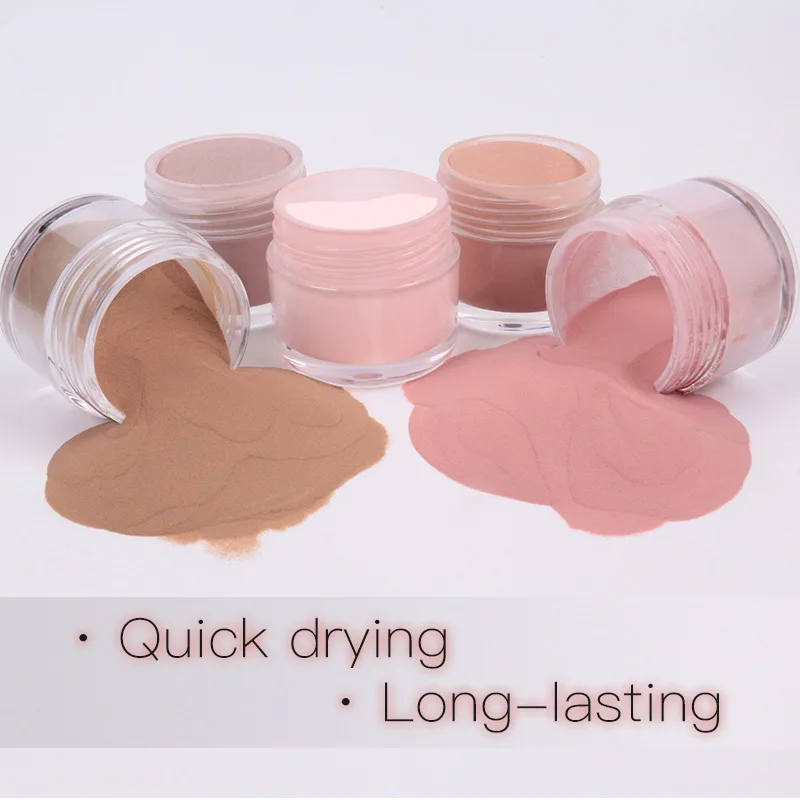 Fashion Two-in-one Nude Transparent Pink And White Crystal Powder Infiltration Powder Extended Carving Acrylic Powder
