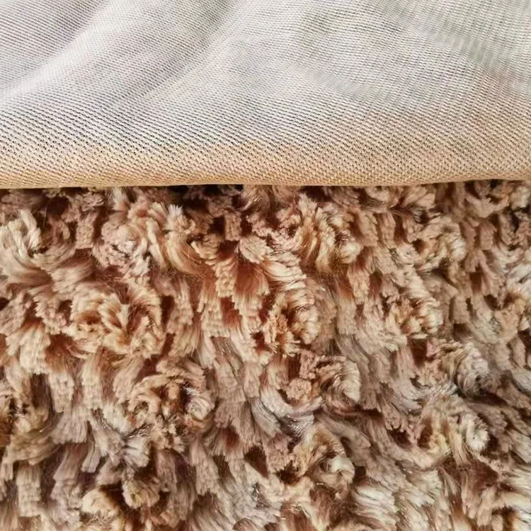 2021 Custom PV Custom 100% Polyester Plush Toy teddy bear twisted fur fabric