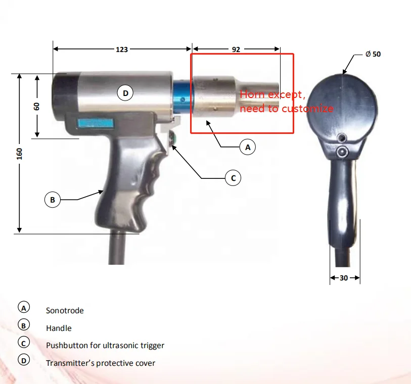Portable hand-held Spot Welding gun spot welder  hand-held ultrasonic welding machine