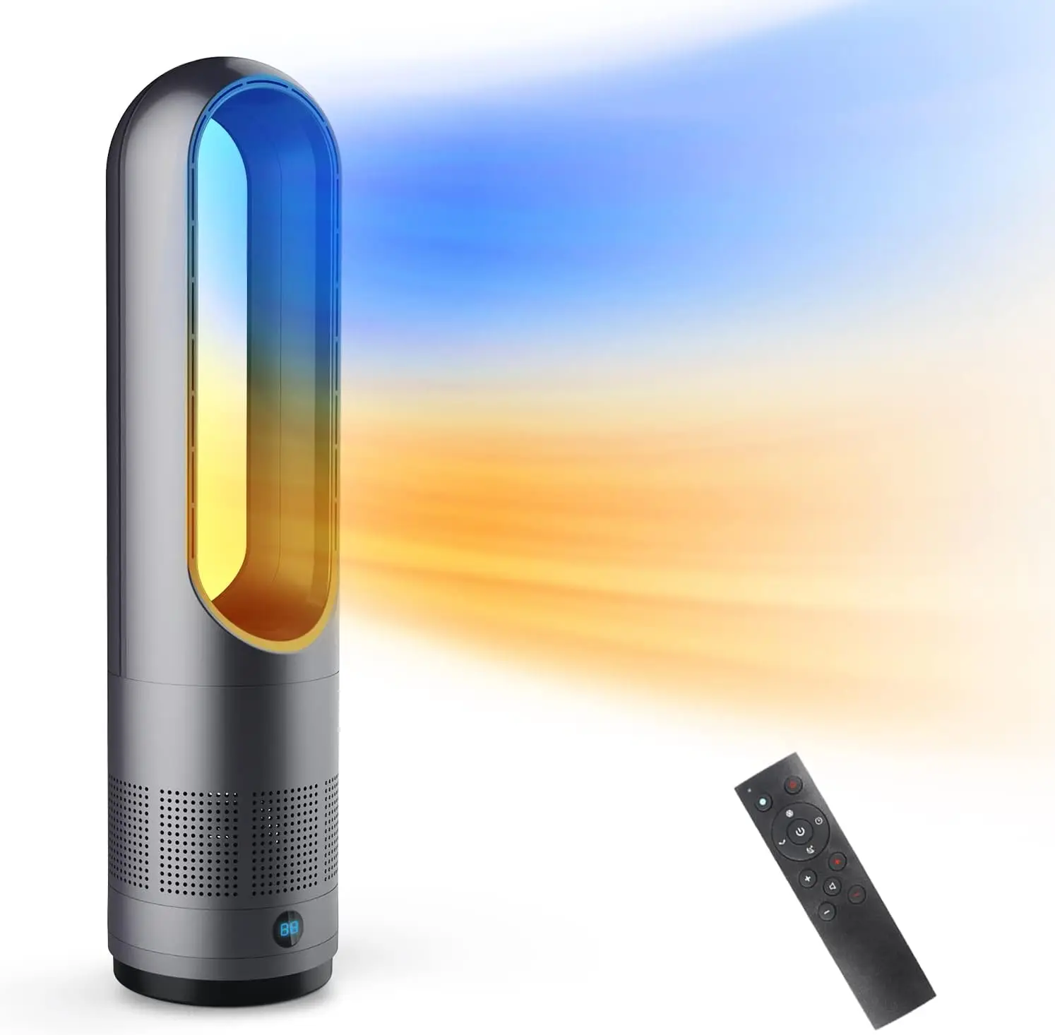 Warm and Cold Air Fan Living Room Bladeless Fan With 80 Left and Right Oscillation