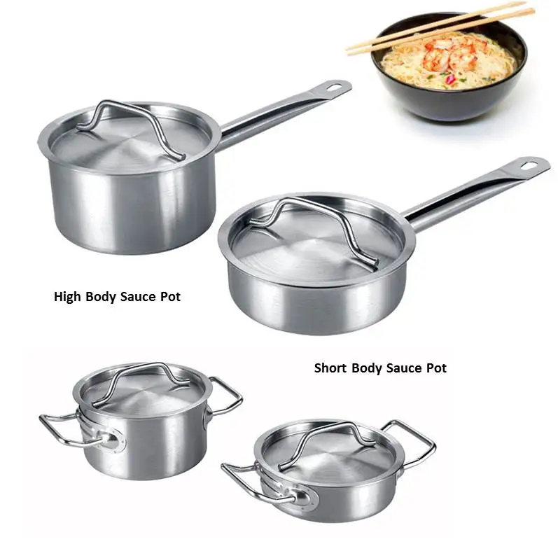 Wholesale Various Sizes Large Sauce Pot Commercial Stainless Steel Soup Stock Pots With Lid