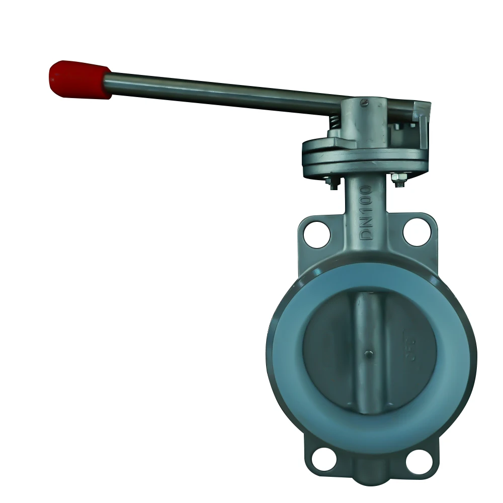 JTAIV manual butterfly valve Body custom valves 4 inch stainless steel Handle Manual Wafer Butterfly Valves