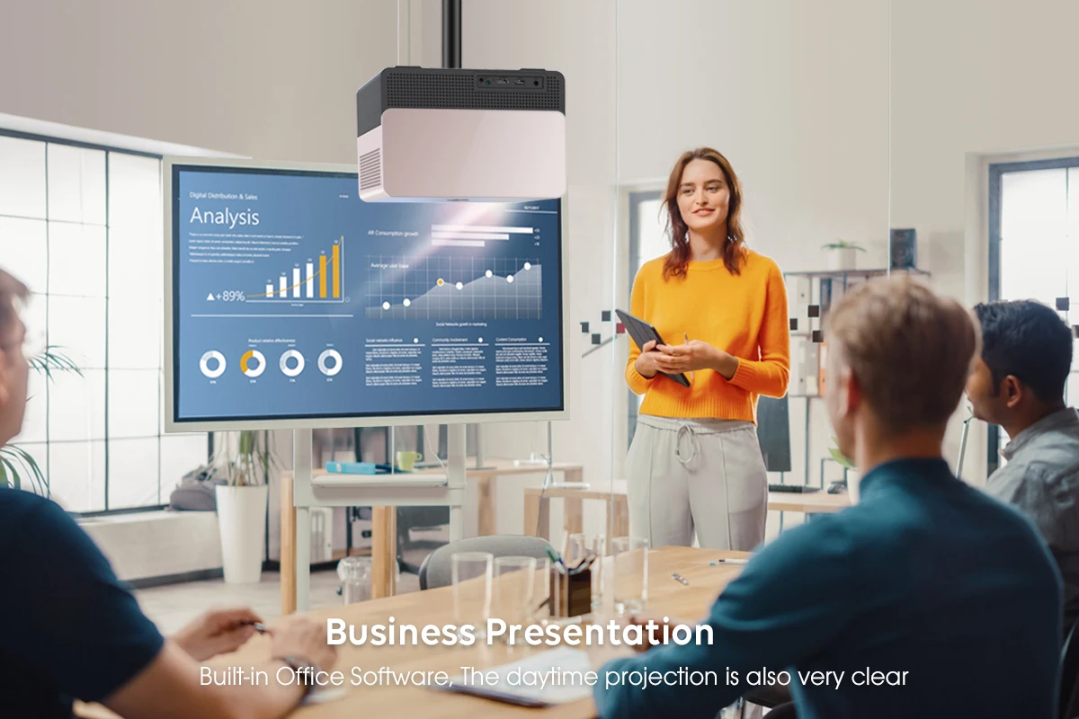 Education Daylight DLP Multimedia Projector Computer Advertising Projecteur, Outdoor High Lumens Beamer