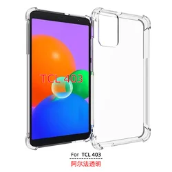 Clear Shockproof 360  Matte Bumper Slim TPU Cover Case For  TCL 305/306/30SE