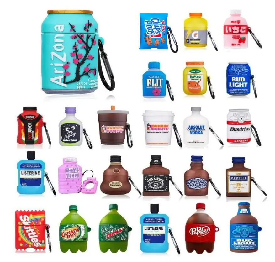 
Gemfits New Arrival Earphone Protective Cover Brown Drink For Airpod 1/2 for Food Airpod Case 