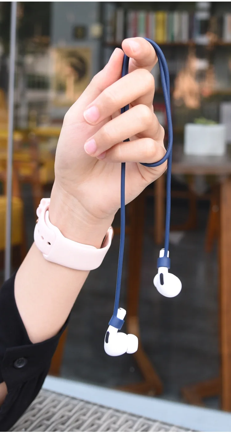 wholesale 5-in-1 Pod Accessories Set kit for Silicone Airpods  pro Protective Cover  With Single Strap/ Keychain/Ear Hook