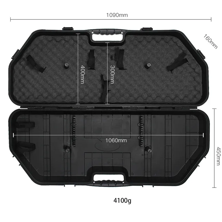 Hot selling archery hunting and shooting compound bow case plastic compound bow box