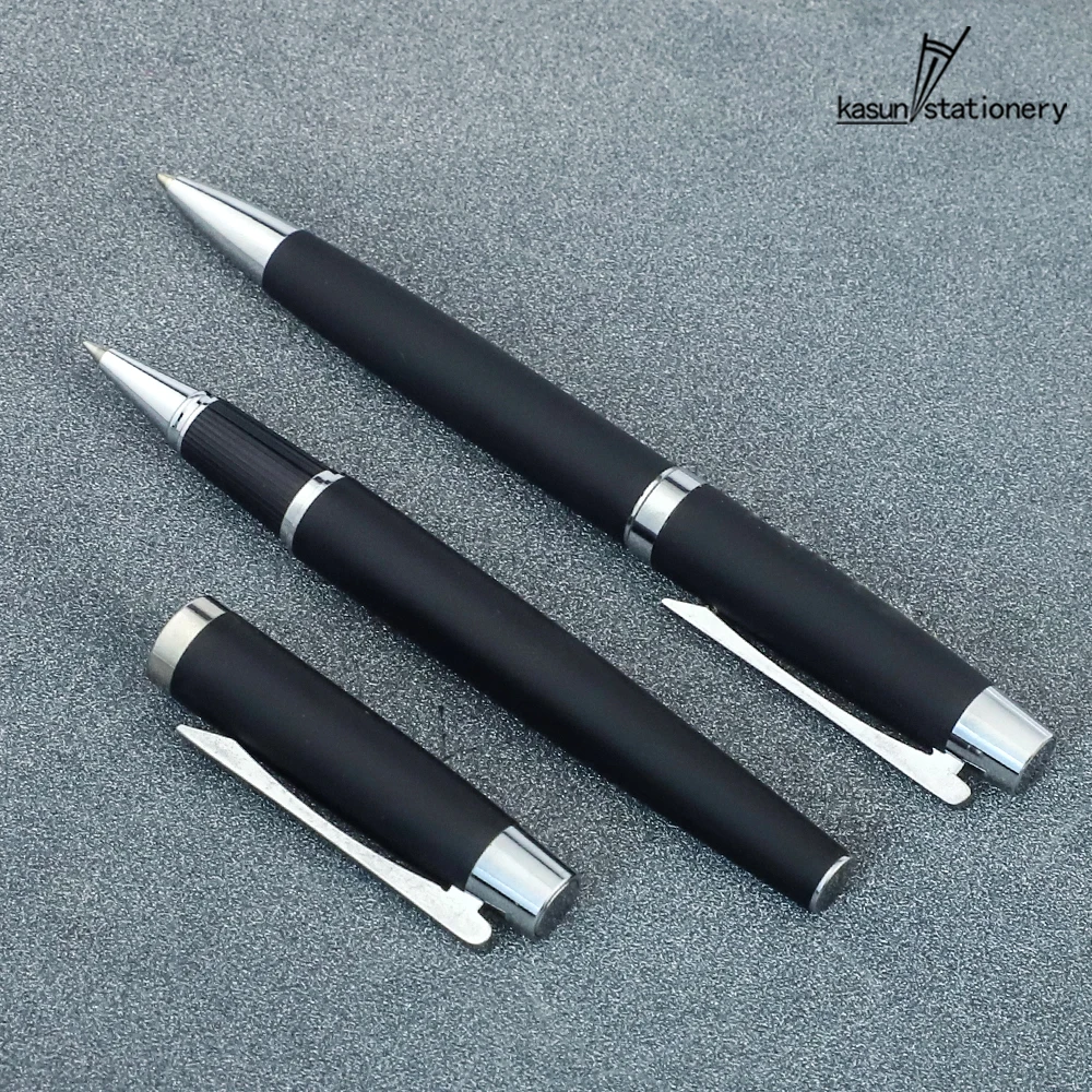 High-end metal signature gel pen custom laser logo black ink advertising gel pen