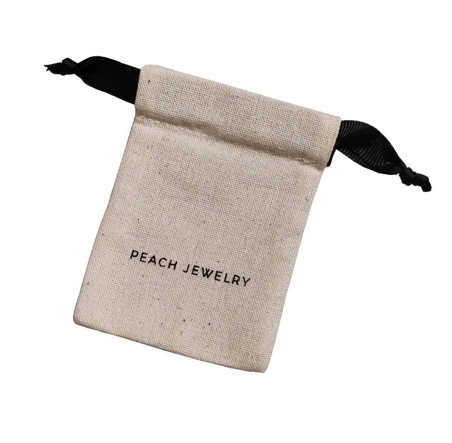 Eco Friendly Custom Logo Silk Screen Print Organic Cotton Muslin Shopping Canvas Drawstring Pouch Dust Bags For Handbag Shoe