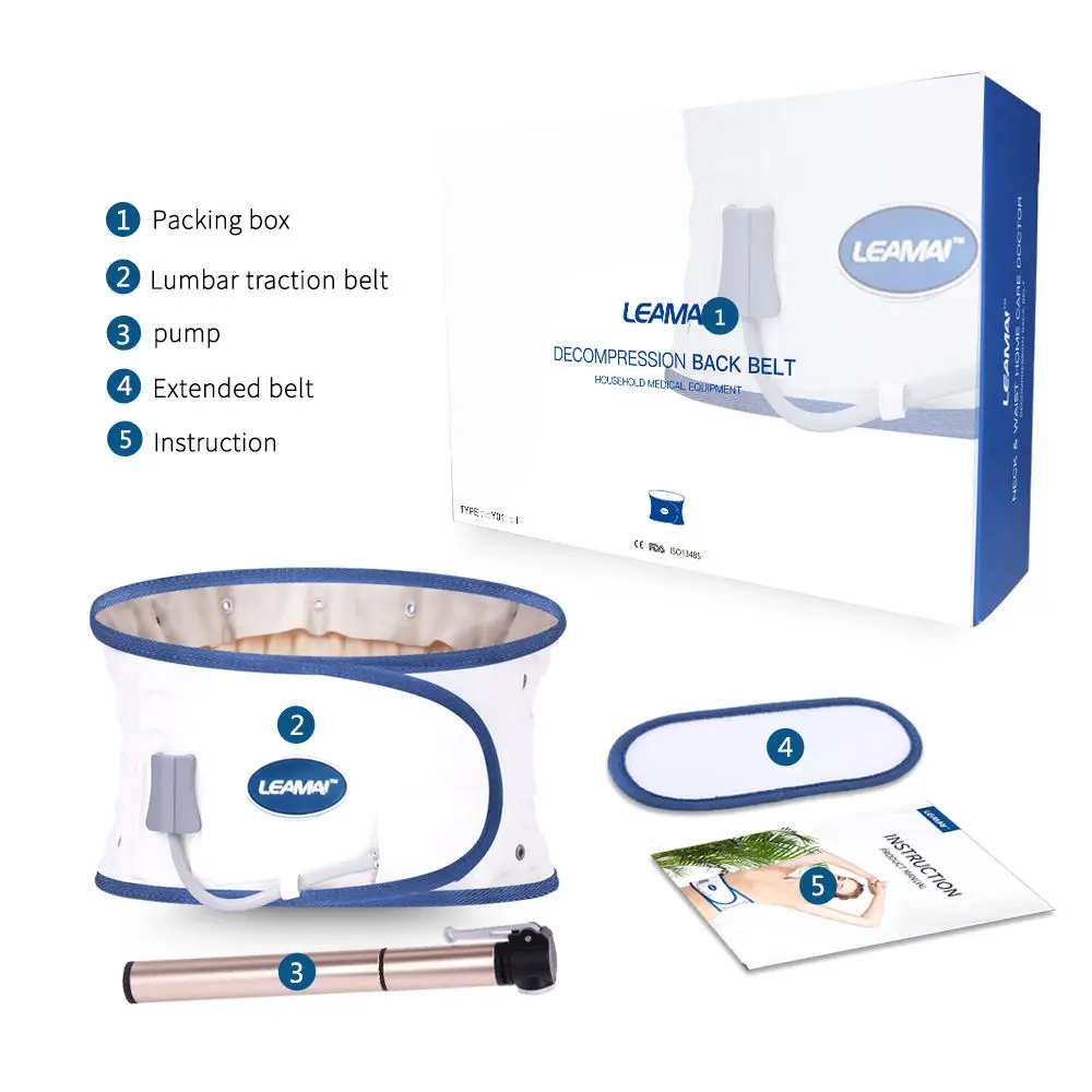 Spinal Decompression Adjustable Air-permeable Inflatable Medical Waist Traction Device