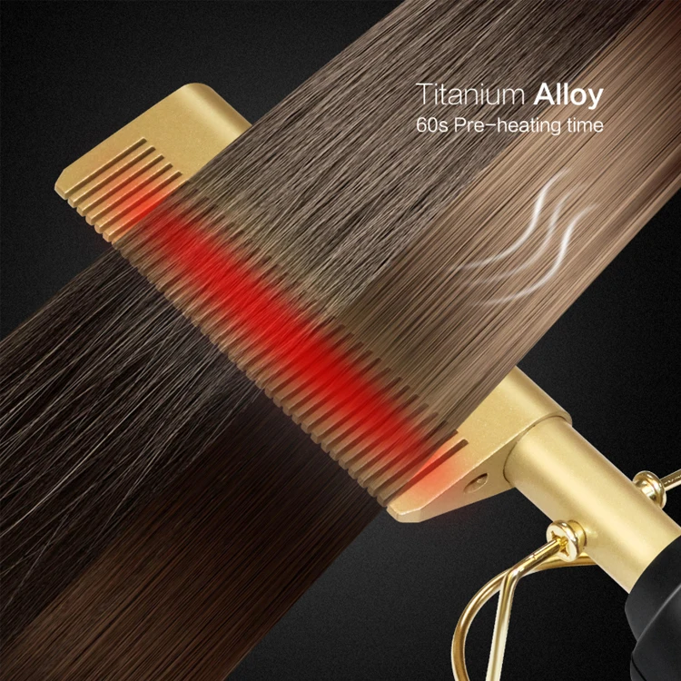 New Type Electric Hot Ceramic Personal Straight Hair Brush Hair Straightener Comb