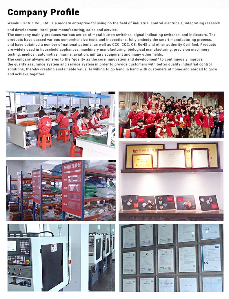 WDELE 19mm latching metal push button switch 10A high current short stroke small switch 1NO LED