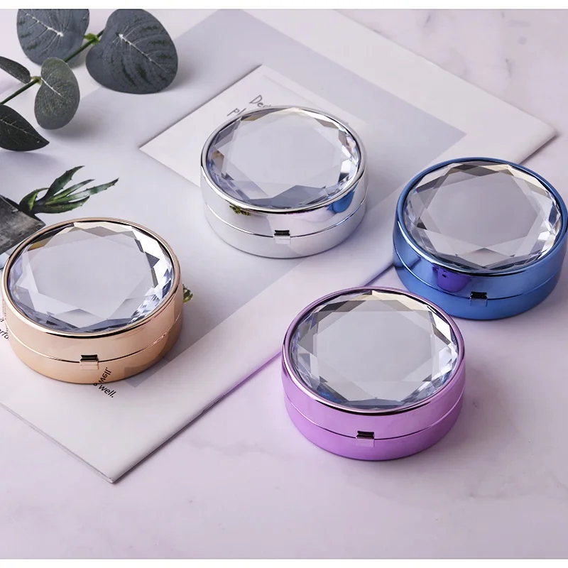 Diamond Topgrade Round Eyekan contact lens case Accept small quantity BLH-065B