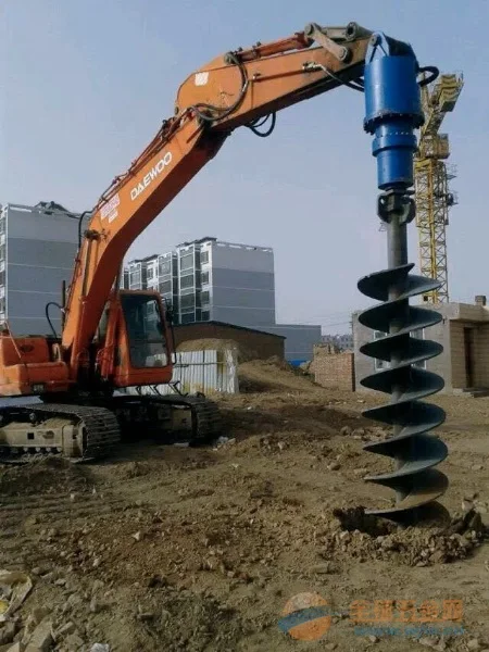 WB97 excavator earth drilling auger