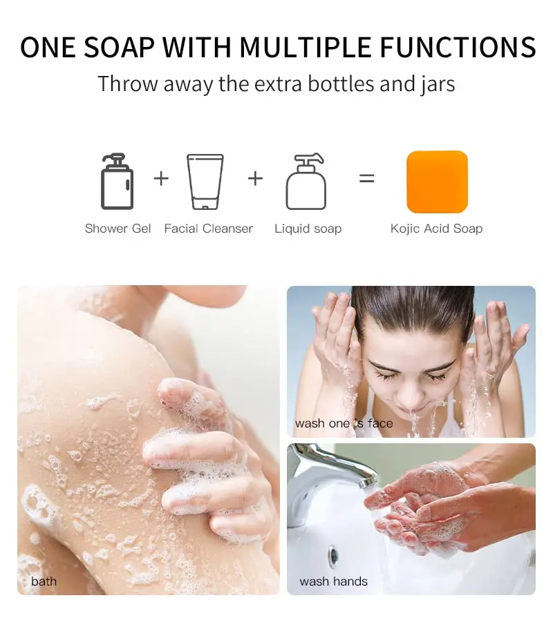 Skin Whitening Collagen Face Papaya Glutathione and Kojic Handmade Gluta Kojic Soap