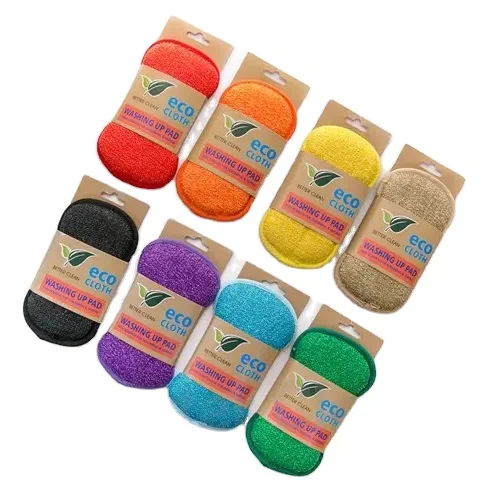 Fresh Regular Professional Microfiber Scrub-N-Wipe Sponge Kitchen Scouring Pad Double Sided Microfiber Scrub Sponge for Cleaning