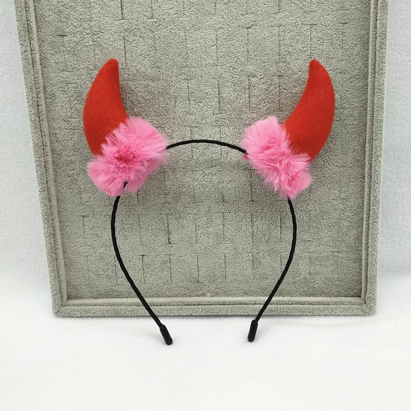 
2019 Diademas de Cuernos de Diablo de Halloween Traje de Diablo Diadema de Orejas de Diablo para Accesorio Traje 