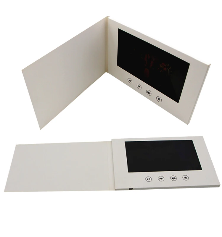 2.4/2.8/4.3/5/7/10 inch blank wedding video brochure digital advertisement video card