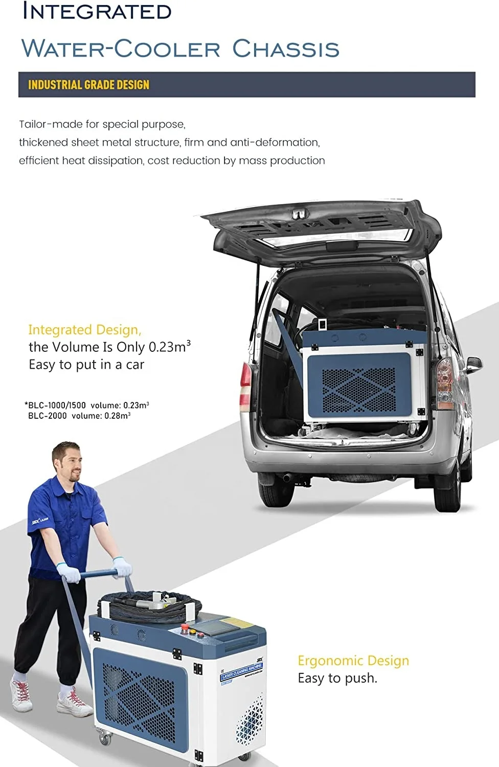 Handheld 1000W Max Laser Rust Removal Machines Non-Contact Non-Thermal Effects on Rusty Metals Water Cooling for Stainless