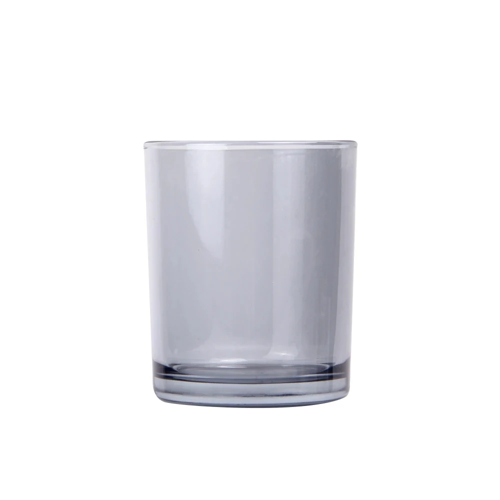 Empty Clear Glass Candle Cup DIY Self Made Transparent Glass Jars Custom Logo Box Candles Jars with Bamboo Lid for Home Decor