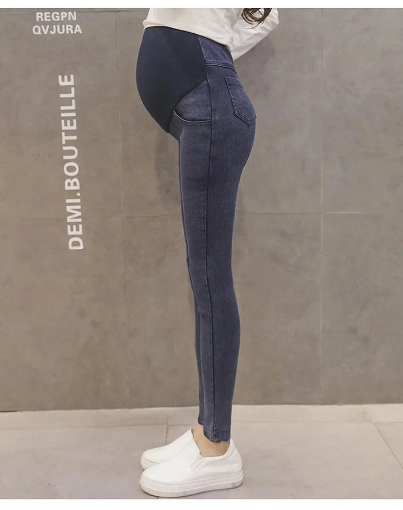 
Trousers For Pregnant Women Clothes Elastic Waist Maternity Pants Abdominal Pregnancy Jeans Stretch Leggings Clothing 