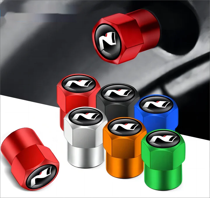 Custom car logo tire valve c aps colorful tire valve air dust covers car motorcycle bike valve stem covers