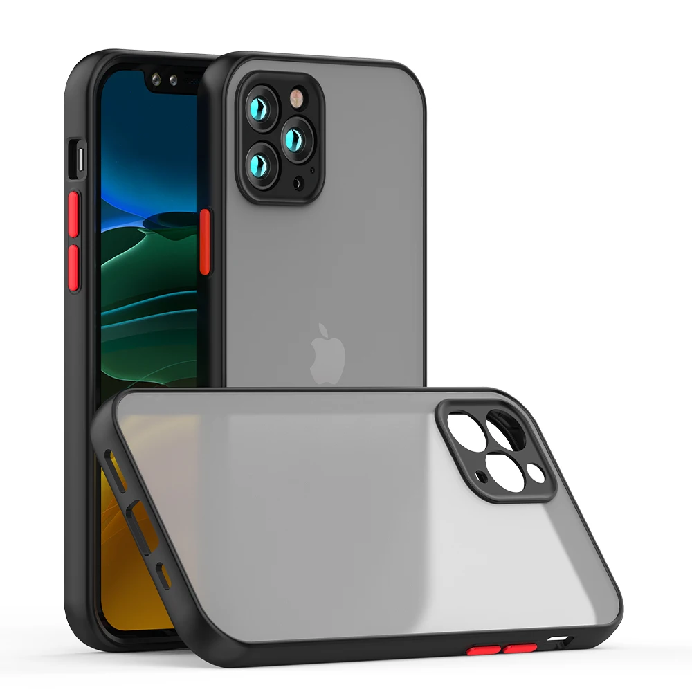  Чехол для iPhone 12 11 Pro Ультратонкий чехол из ТПУ и поликарбоната X/XS MAX XR 8 7 6/6s Plus прозрачная матовая задняя крышка мобильного