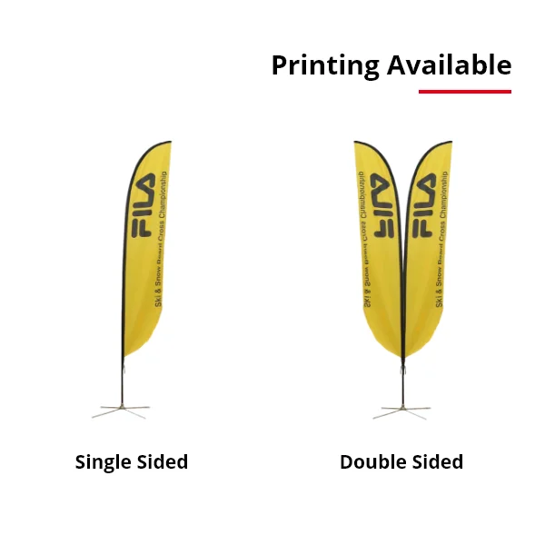 Customized New Product Promotion Feather Double-sided Flag Flying Flags and Banners Custom Advertising Beach Flags