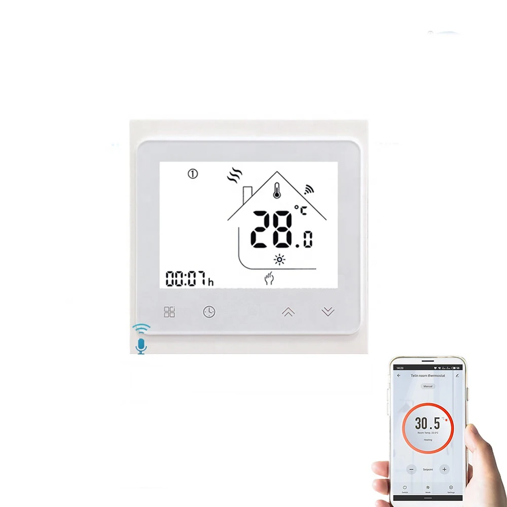 Wireless Room Electric Water Floor Heater Zigbee Smart Wifi Home Thermostat Controller for Electric Heating Floors