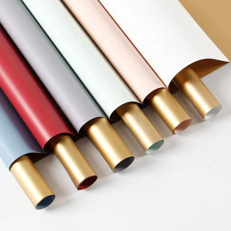 Custom Bouquet Gift Tissue Packaging Raw Materials Paper Korean Waterproof Wrapping Paper Roll