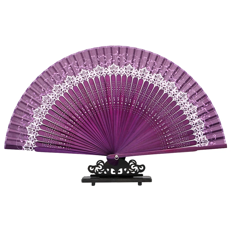 Wholesale High Quality Gifts Handicraf Custom Bamboo Hand Japanese Silk Fan