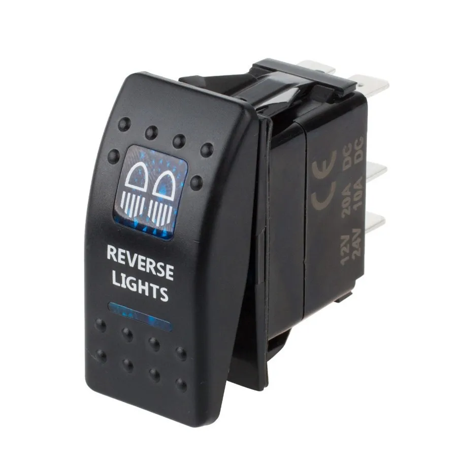 1pcCar Switch 12V Truck LED Light Toggle Switch 5pin Waterproof Spot Driving LED Light Bar Tray Reverse Rear Zombie Light Switch
