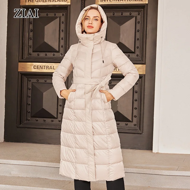 Wholesale Coat Winter women long fashion thick shiny jacket warm casual parka hood ankle ladies puffer coat woman