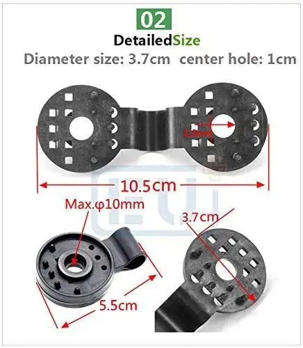 Agricultural Greenhouse Black Plastic Round Attachment  Anti Bird Netting Fabric Accessoriesplastic Clip for Shade Net