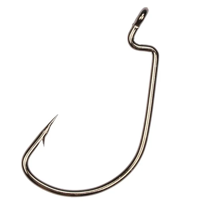  10pcs/lot Fishing Hook Set Carbon Steel Wide Crank Offset Fishhook for Soft Worm Lure Barbed carp Hooks