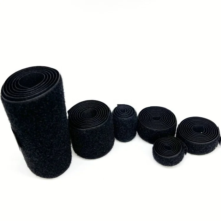 Nylon custom color self locking double sided sticky Self Adhesive adjustable reusable Fastening strap Hook And Loop tape