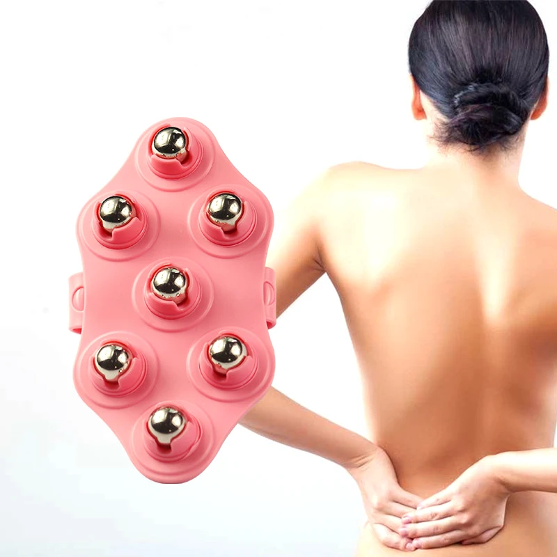 Roller Ball Body Massage Glove Anti Cellulite Muscle Pain Relief Massager Neck Back Shoulder Leg Massage Stovepipe Meridian Brus