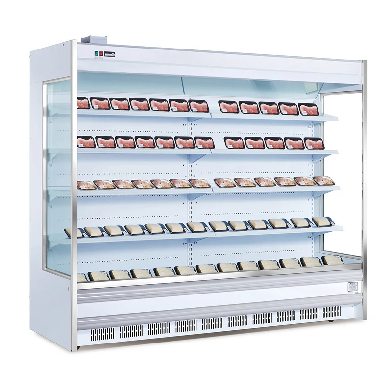 Hot Sales Open Multideck Display Fridge Commercial Supermarket Equipment Refrigeration For Vegetables Fruits And Milk