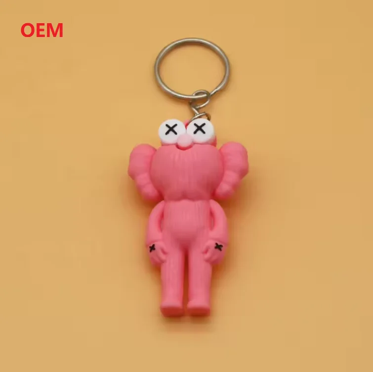 Custom 3D Cute Cartoon Anime Keychain Accessories PVC Trendy Birthday Gift Bag Pendant Kawed Figure Keychain