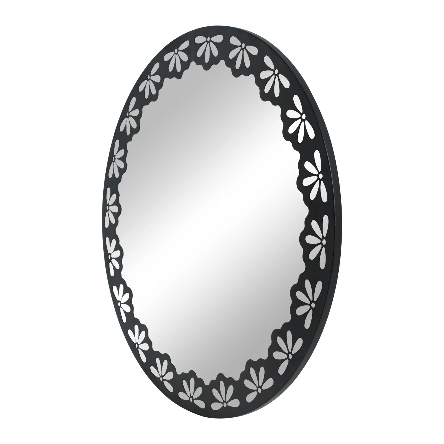 Black Modern Metal Round Wall Mirror Metal Frame Home Furniture For Decorative Home Wall Interior Bulk Supplies Manufacturer