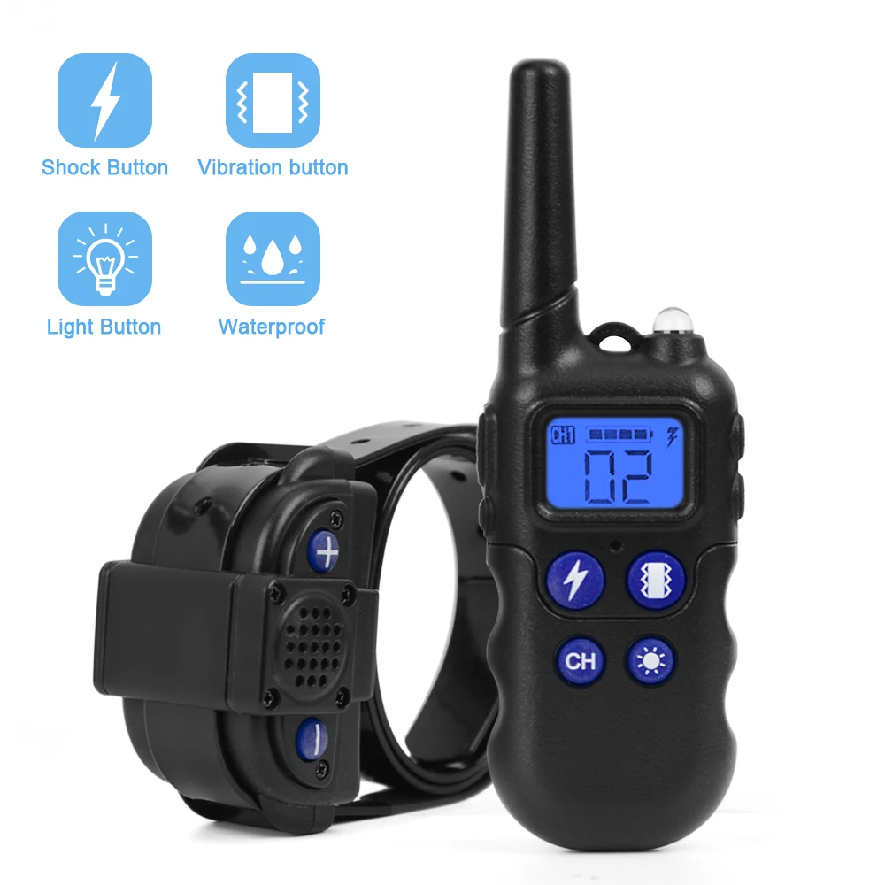 Dog Training Collar Waterproof Pet Remote  Electric Dog Training Collar With Walkie Talkie
