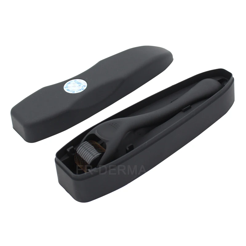 Matte Black Derma Roller  0.5mm For Face Body Beard Hair Growth Titanium Dermaroller Beard Roller darma roller for hair