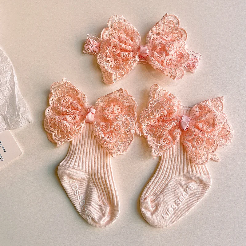 Newborn Baby Girl Headband and Socks Set Princess Infant Photography Accessories