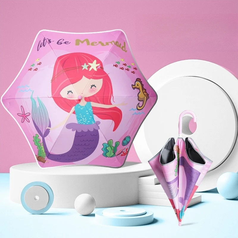 Новый милый дизайн подарок regenschirm kinder мультфильм логотип Безопасный детский зонтик для детей
