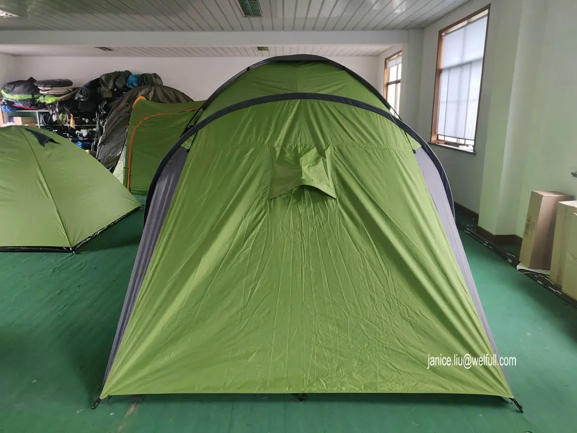 Heated Garden Glamping Camping Tents With Front Hall 4 + Person Fiberglass Tent Outdoor for family use