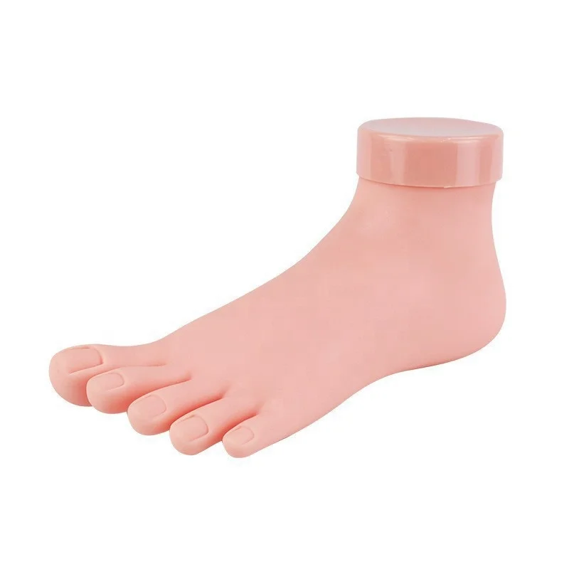 False Manicure Nail Tool Nail Practice False Foot Soft Training Display Model Acrylic Toe Nails Silicone Practice Foot