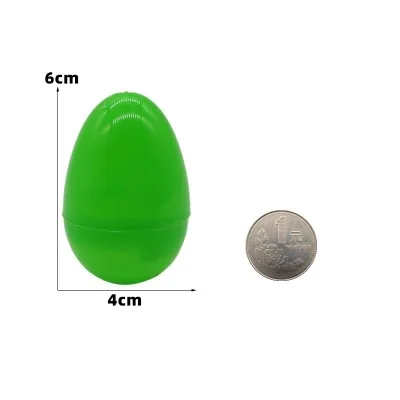 Colorful Plastic Empty Easter Eggs Surprise Toys 6*4cm