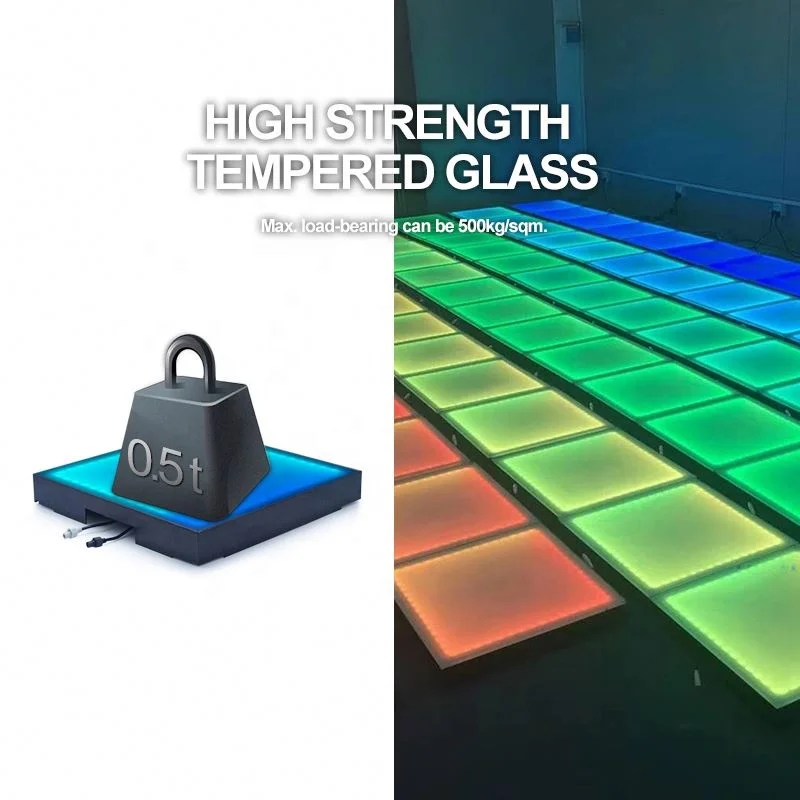 Rainbow Wedding Events colourful of  Led Dancing Floor For Party Banquet Hall Dance Club