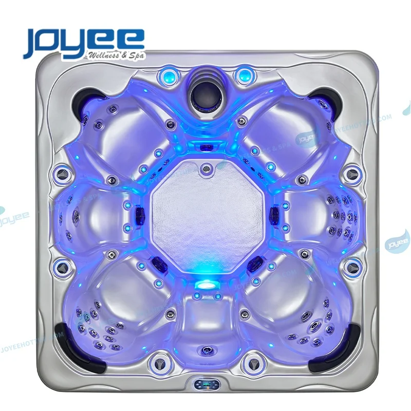 JOYEE Modern China Manufacturer High Quality 7 People Relax Spa Massage Hot Tub For Hotel Project